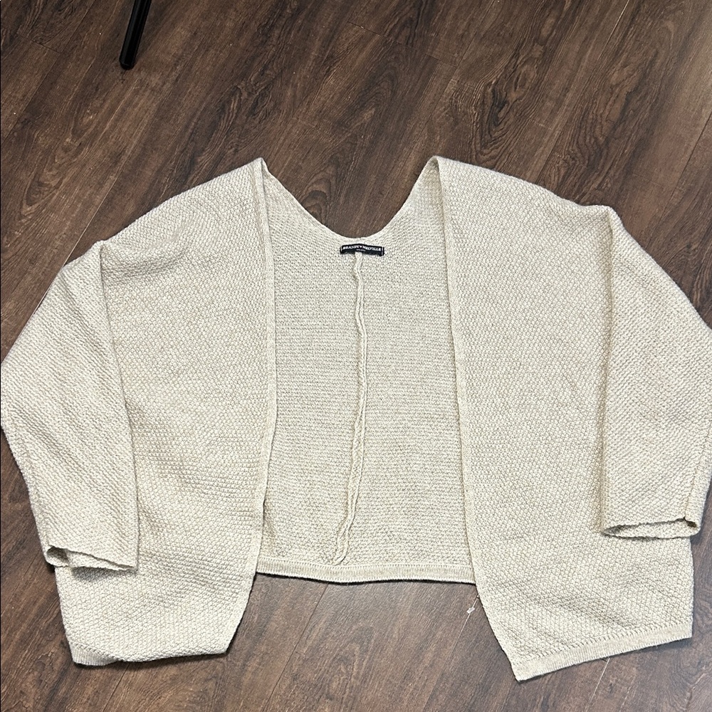 Brandy Melville Cream Open-Front Cardigan